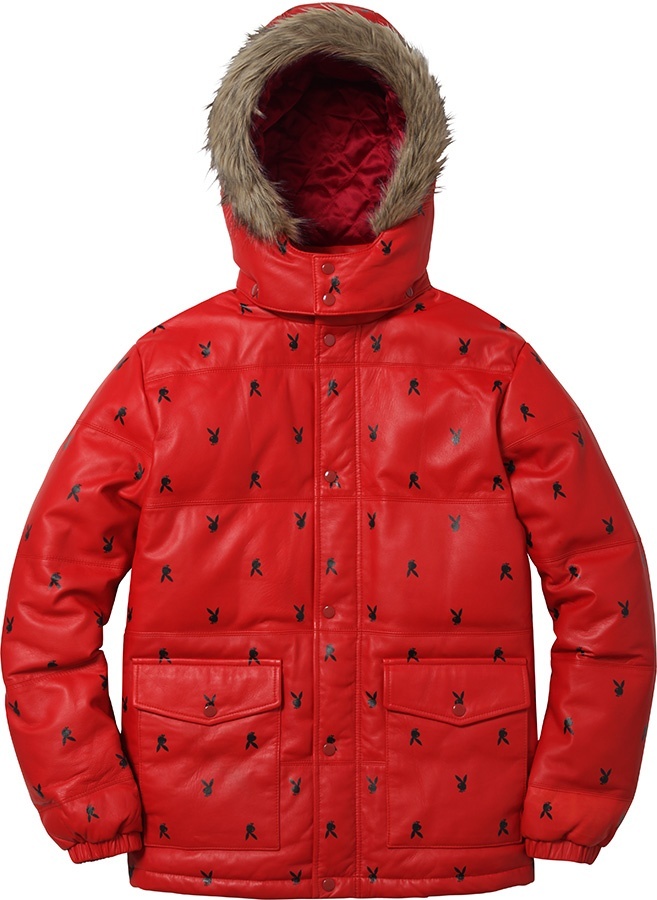 Supreme/Playboy© Leather Puffy Jacket view 6